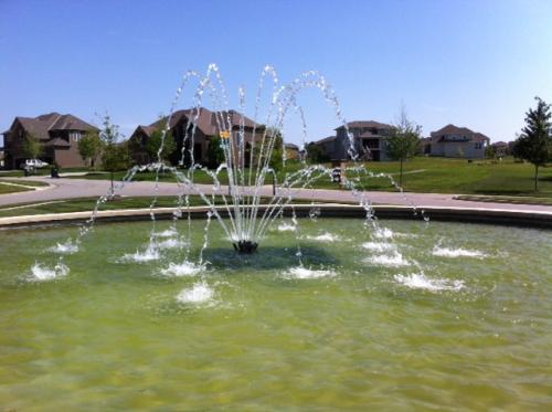 Outdoor fountain installation