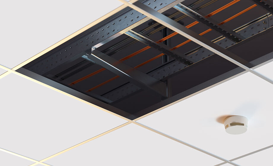Office data cabling and electrical feeds