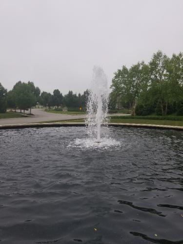 Fountain lighting installation