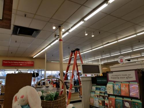 Westlake Ace Hardware lighting installation